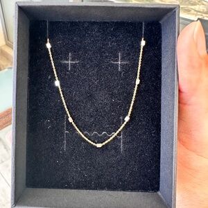 Elegant 18k Solid Gold Bracelet with White Gold squares